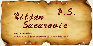 Miljan Šućurović vizit kartica